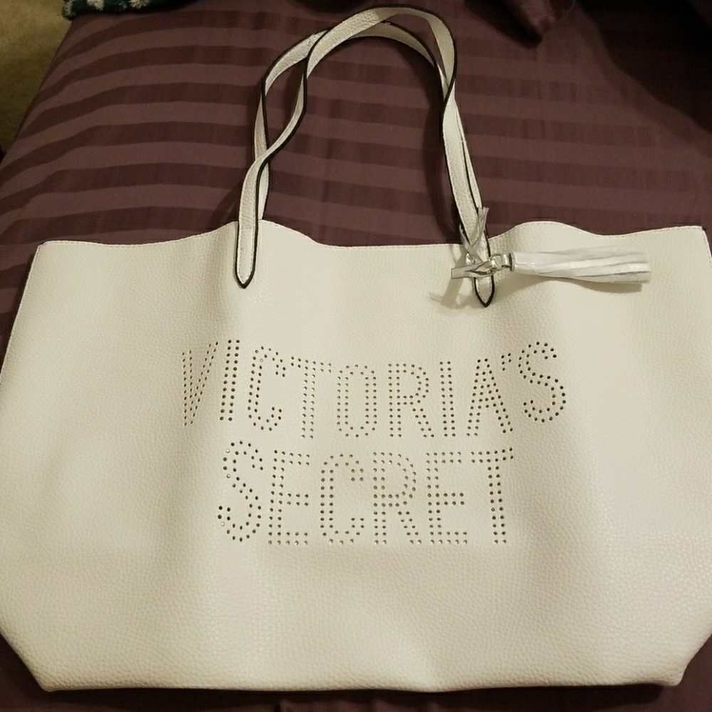 VS tote bag in white